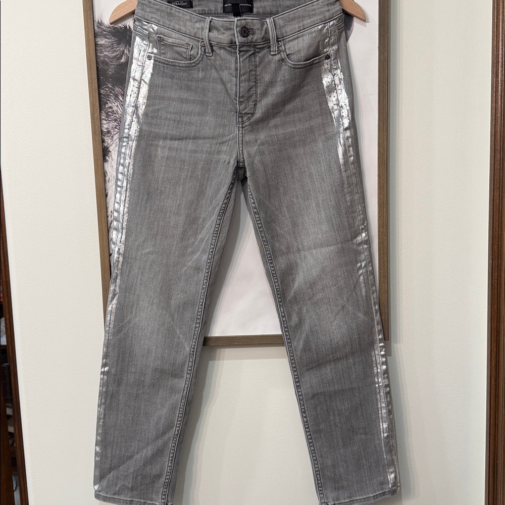 White House Black Market High Rise Straight Gray Jeans 🩶